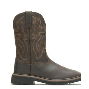 Wolverine Men's Rancher Square Steel Toe Work Boot - Dark Brown/Rust, US 12 EW
